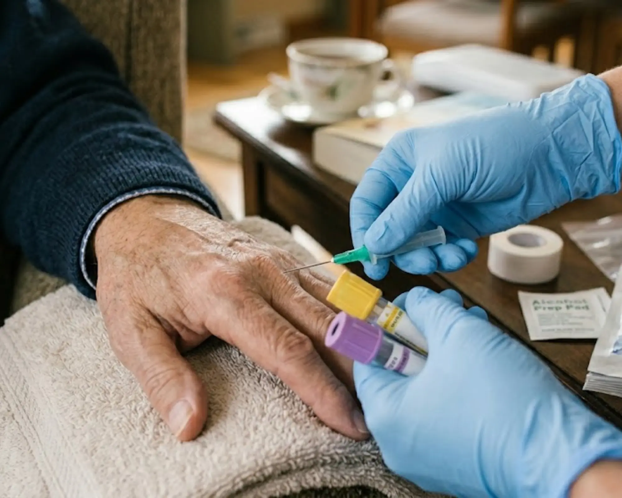 Toma de muestras de laboratorio en casa, sin filas ni desplazamientos